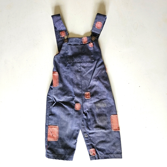 Vintage Other - Vintage 1970s Baby Overalls with Patches